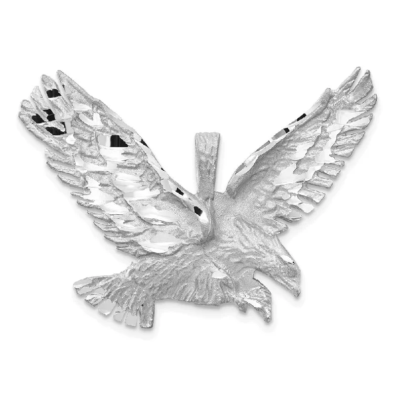 Don't Miss Out On Bestselling Jewelry At Special Prices 14k White Gold Large 2D Diamond Cut Eagle Pendant Don't Miss Out On Bestselling Jewelry At Special Prices 14k White Gold Large 2D Diamond Cut Eagle Pendant