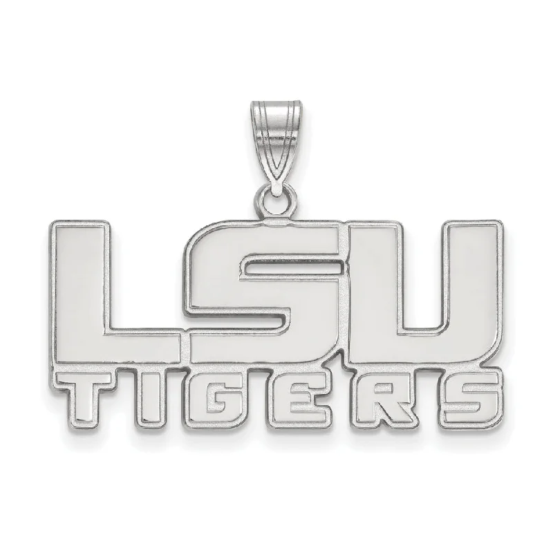 Elegant Jewelry, Affordable Luxury – Shop Now 14k White Gold Louisiana State Medium 'LSU TIGERS' Pendant Elegant Jewelry, Affordable Luxury – Shop Now 14k White Gold Louisiana State Medium 'LSU TIGERS' Pendant