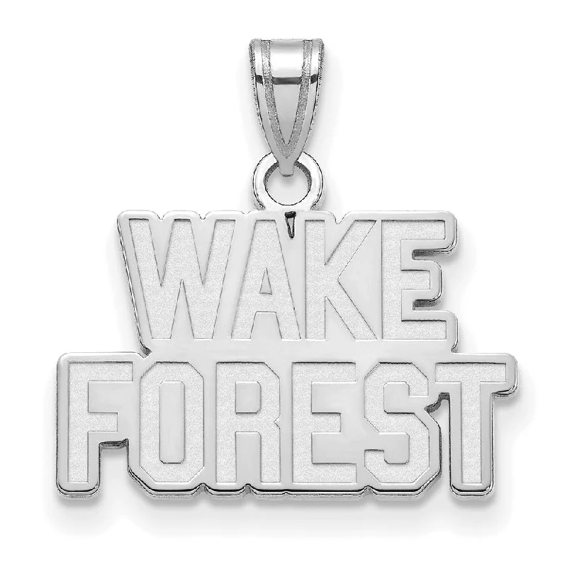 Elegant Necklaces And Bracelets At Limited-Time Offers 14k White Gold Wake Forest U. Small Logo Pendant Elegant Necklaces And Bracelets At Limited-Time Offers 14k White Gold Wake Forest U. Small Logo Pendant