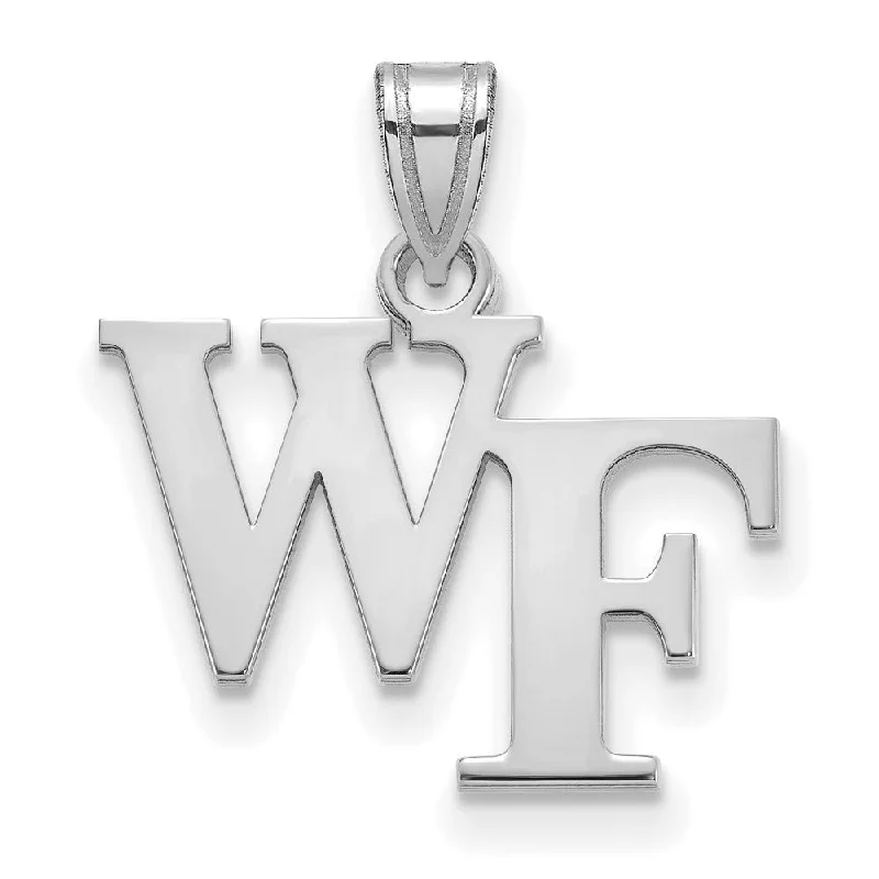 Limited Stock On Premium Jewelry At Low Prices 14k White Gold Wake Forest U. Small 'WF' Pendant Limited Stock On Premium Jewelry At Low Prices 14k White Gold Wake Forest U. Small 'WF' Pendant