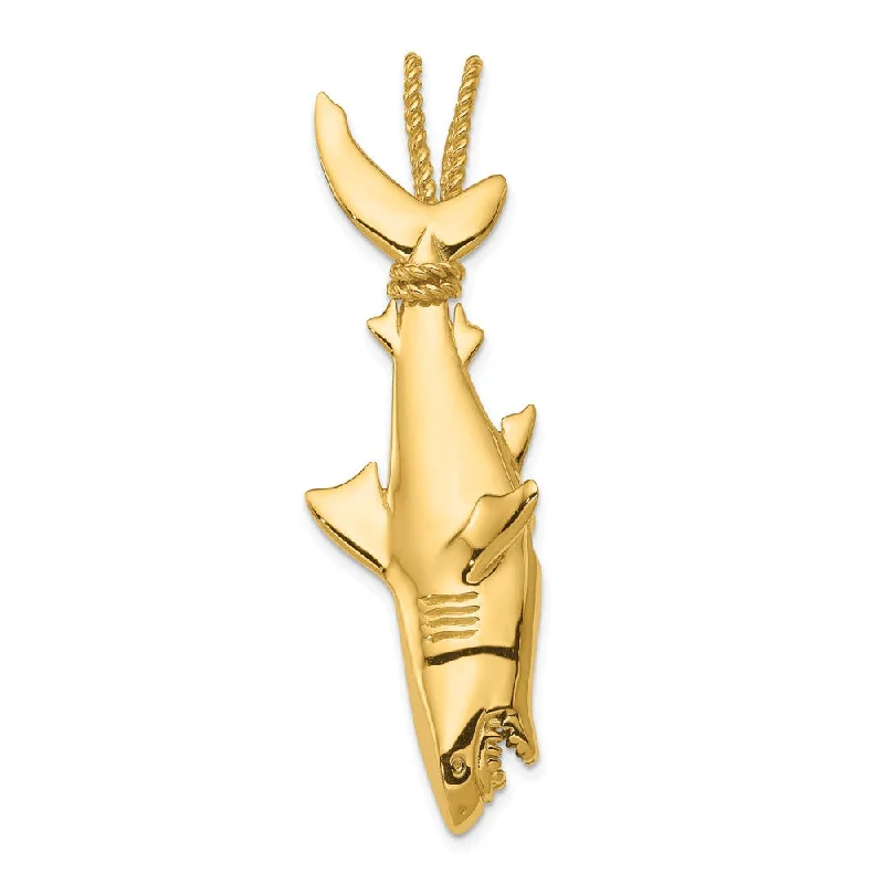 Bold And Beautiful Jewelry Now At Irresistible Prices 14k Yellow Gold 3D Hollow Hanging Shark Pendant Bold And Beautiful Jewelry Now At Irresistible Prices 14k Yellow Gold 3D Hollow Hanging Shark Pendant