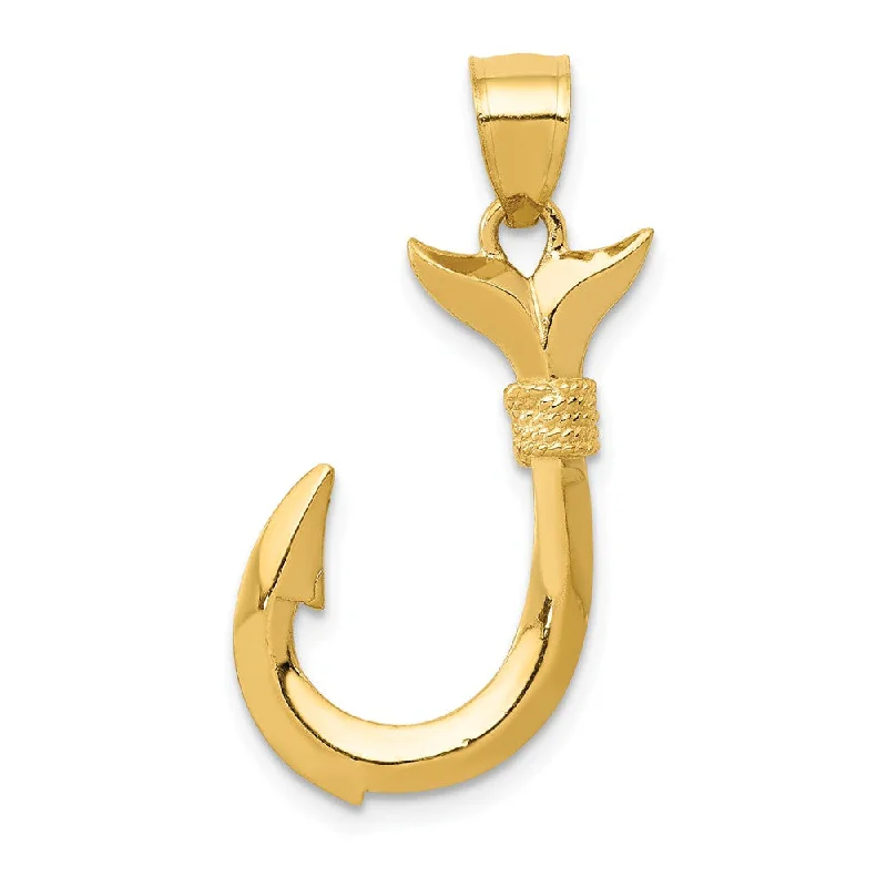 High-End Sparkle, Low-End Prices – Jewelry Sale Live 14k Yellow Gold 3D Whale Tail Fishhook Pendant High-End Sparkle, Low-End Prices – Jewelry Sale Live 14k Yellow Gold 3D Whale Tail Fishhook Pendant