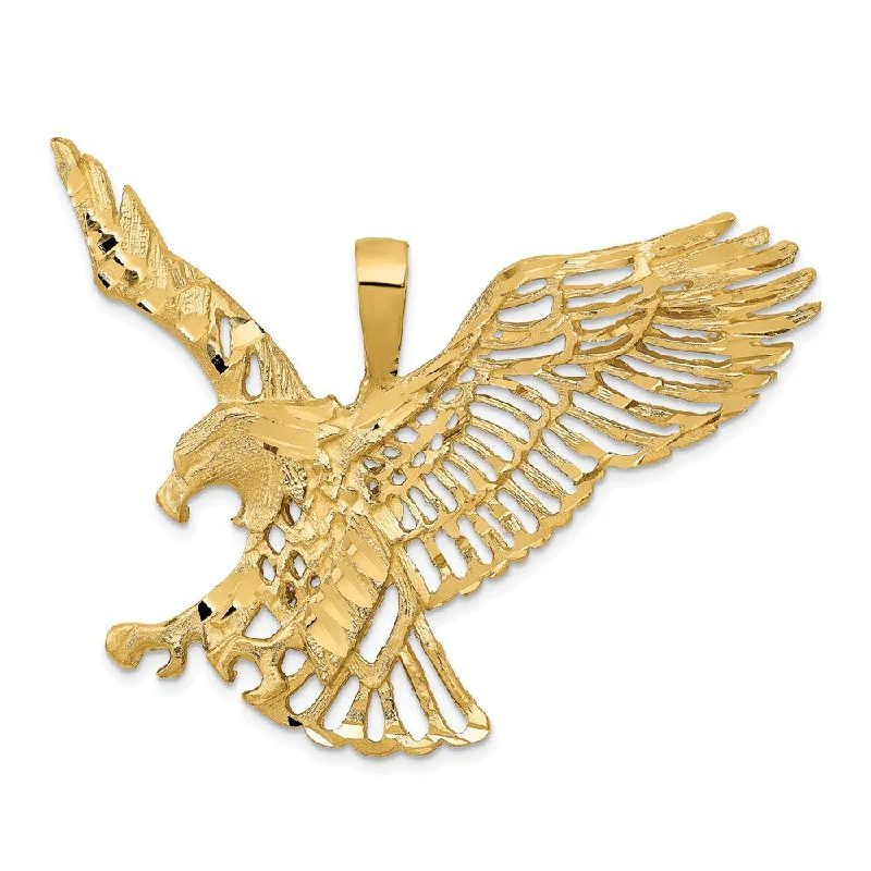 Timeless Jewelry Styles At Wallet-Friendly Prices 14k Yellow Gold Extra Large Cutout Eagle Pendant Timeless Jewelry Styles At Wallet-Friendly Prices 14k Yellow Gold Extra Large Cutout Eagle Pendant