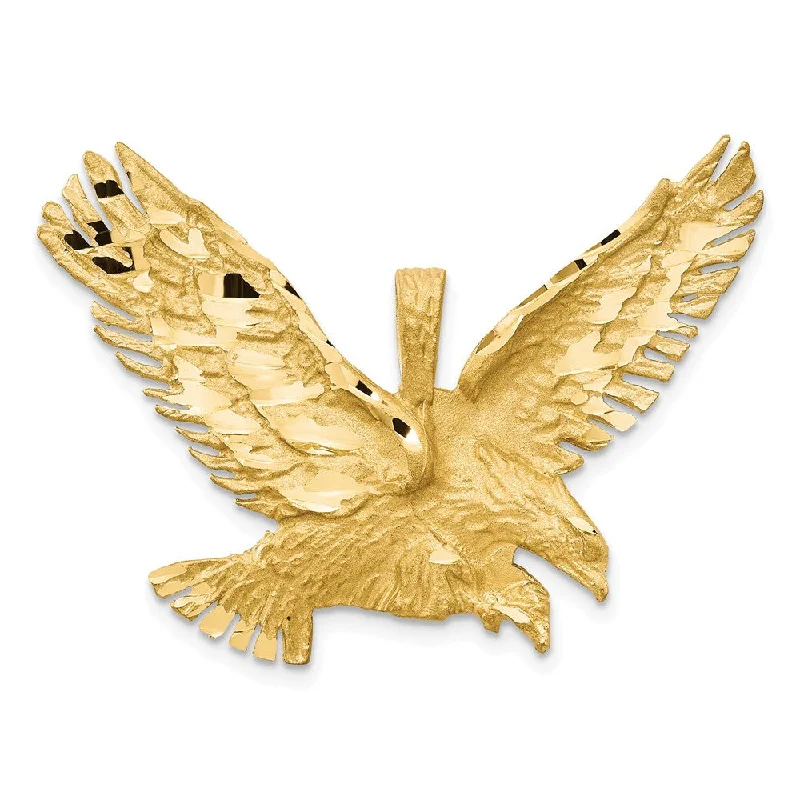 Jewelry Clearance Event – Stock Up Before It's Over 14k Yellow Gold Large 2D Textured Eagle Pendant Jewelry Clearance Event – Stock Up Before It's Over 14k Yellow Gold Large 2D Textured Eagle Pendant
