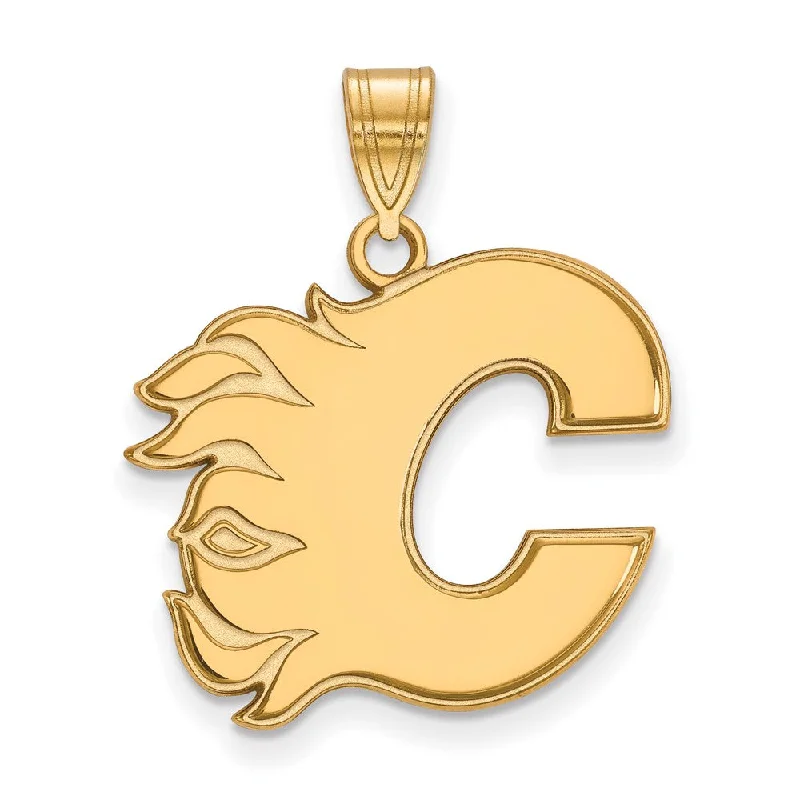 Timeless Elegance, Temporary Discounts – Act Fast 14k Yellow Gold NHL Calgary Flames Large Pendant Timeless Elegance, Temporary Discounts – Act Fast 14k Yellow Gold NHL Calgary Flames Large Pendant