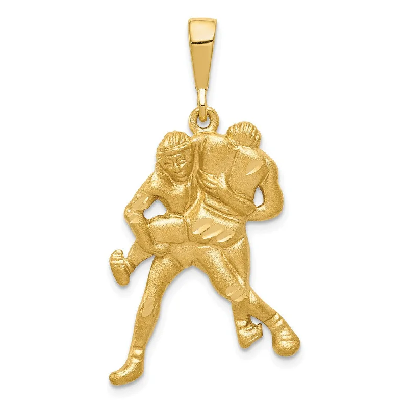 Huge Savings On Timeless Jewelry Collections 14k Yellow Gold Satin Wrestlers Pendant Huge Savings On Timeless Jewelry Collections 14k Yellow Gold Satin Wrestlers Pendant