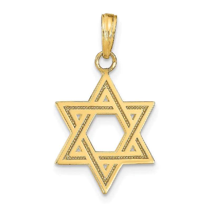 Eco-Friendly Sustainable Jewelry For Conscious Buyers 14k Yellow Gold Star of David Pendant Eco-Friendly Sustainable Jewelry For Conscious Buyers 14k Yellow Gold Star of David Pendant