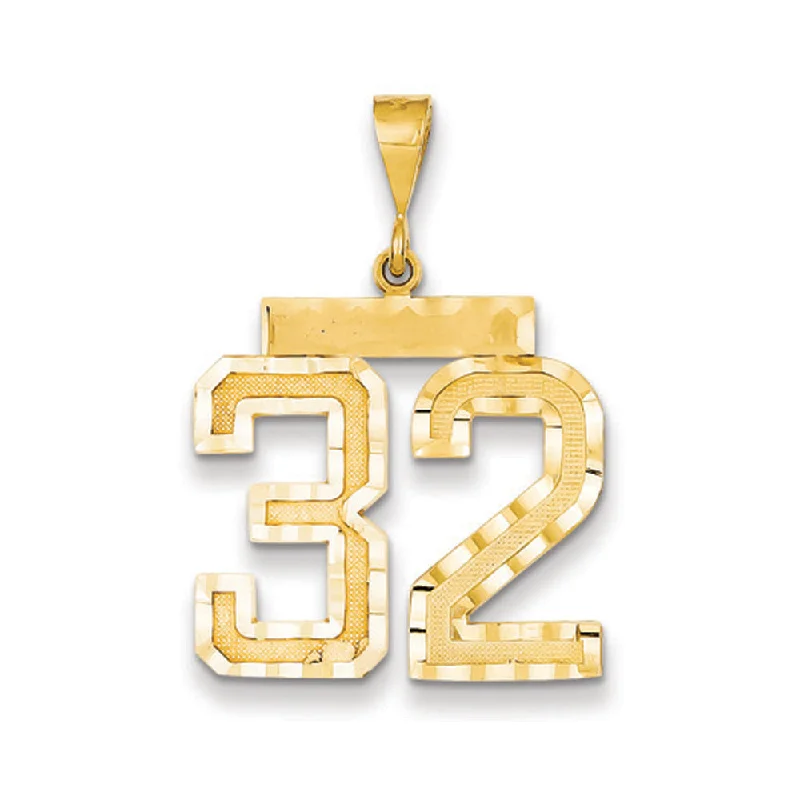 Jewelry Flash Sale – Stylish Designs At Unbeatable Rates 14k Yellow Gold, Varsity Collection, Large D/C Pendant Number 32 Jewelry Flash Sale – Stylish Designs At Unbeatable Rates 14k Yellow Gold, Varsity Collection, Large D/C Pendant Number 32