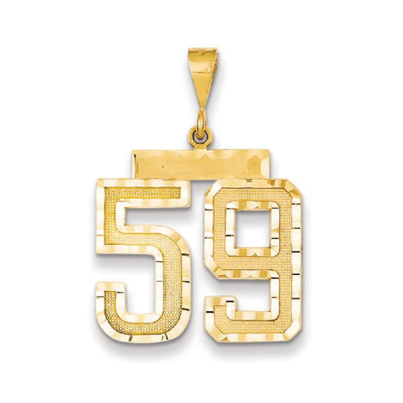 Fashion-Forward Jewelry At Incredible Prices 14k Yellow Gold, Varsity Collection, Large D/C Pendant Number 59