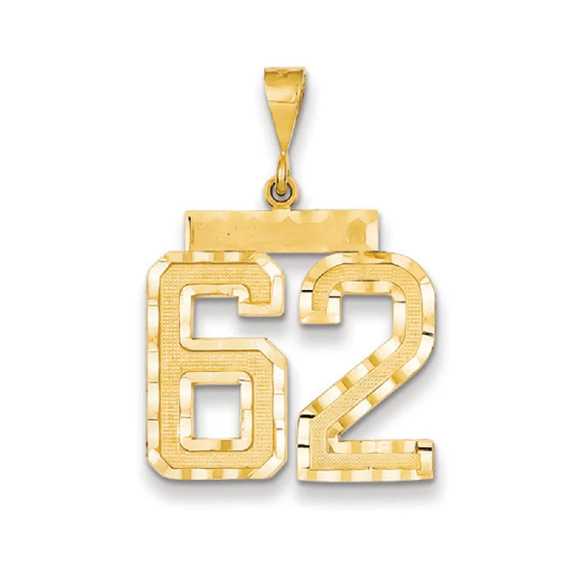 Elegant Designs, Unbeatable Discounts – Shop Jewelry Now 14k Yellow Gold, Varsity Collection, Large D/C Pendant Number 62 Elegant Designs, Unbeatable Discounts – Shop Jewelry Now 14k Yellow Gold, Varsity Collection, Large D/C Pendant Number 62