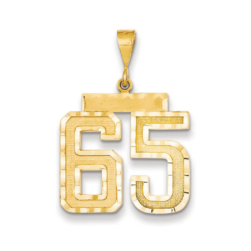 Unmissable Jewelry Sale – Shop Before It's Too Late 14k Yellow Gold, Varsity Collection, Large D/C Pendant Number 65 Unmissable Jewelry Sale – Shop Before It's Too Late 14k Yellow Gold, Varsity Collection, Large D/C Pendant Number 65