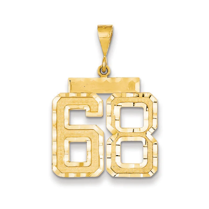 Shop Jewelry That Shines Without The High Price 14k Yellow Gold, Varsity Collection, Large D/C Pendant Number 68