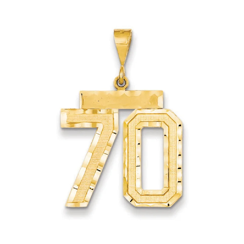 The Perfect Accessory For Less – Jewelry Sale Live 14k Yellow Gold, Varsity Collection, Large D/C Pendant Number 70 The Perfect Accessory For Less – Jewelry Sale Live 14k Yellow Gold, Varsity Collection, Large D/C Pendant Number 70