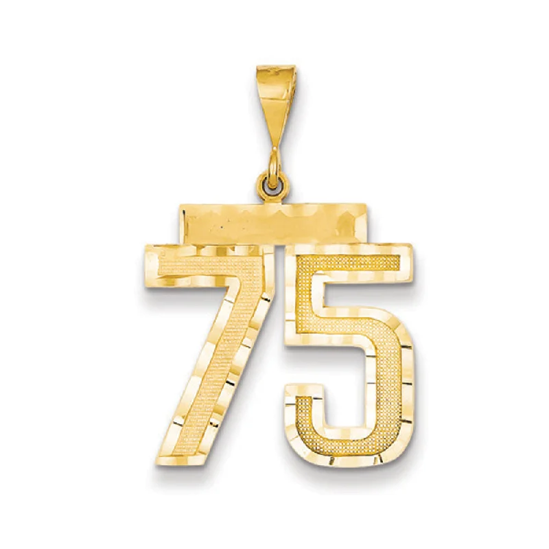 Affordable Elegance – Special Jewelry Sale Now Live 14k Yellow Gold, Varsity Collection, Large D/C Pendant Number 75 Affordable Elegance – Special Jewelry Sale Now Live 14k Yellow Gold, Varsity Collection, Large D/C Pendant Number 75