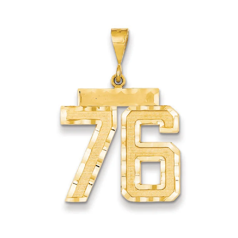 Best Jewelry Sale Prices – Limited-Time Offer 14k Yellow Gold, Varsity Collection, Large D/C Pendant Number 76