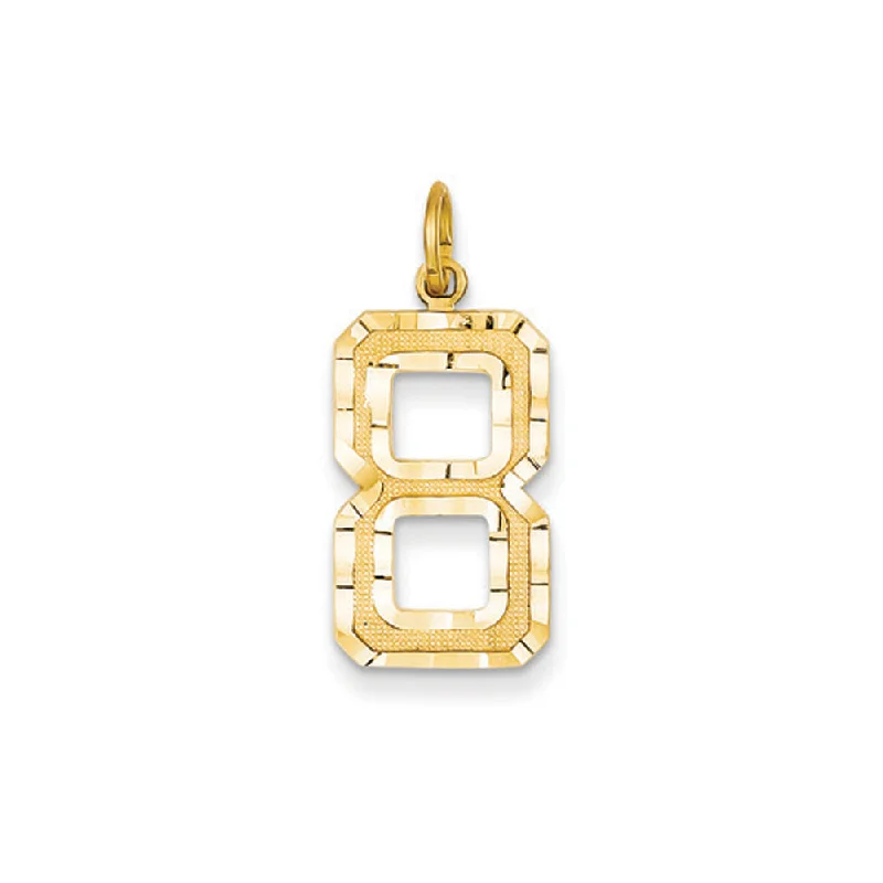 Personalized Jewelry Sale – Unique Gifts At Low Prices 14k Yellow Gold, Varsity Collection, Large D/C Pendant Number 8 Personalized Jewelry Sale – Unique Gifts At Low Prices 14k Yellow Gold, Varsity Collection, Large D/C Pendant Number 8