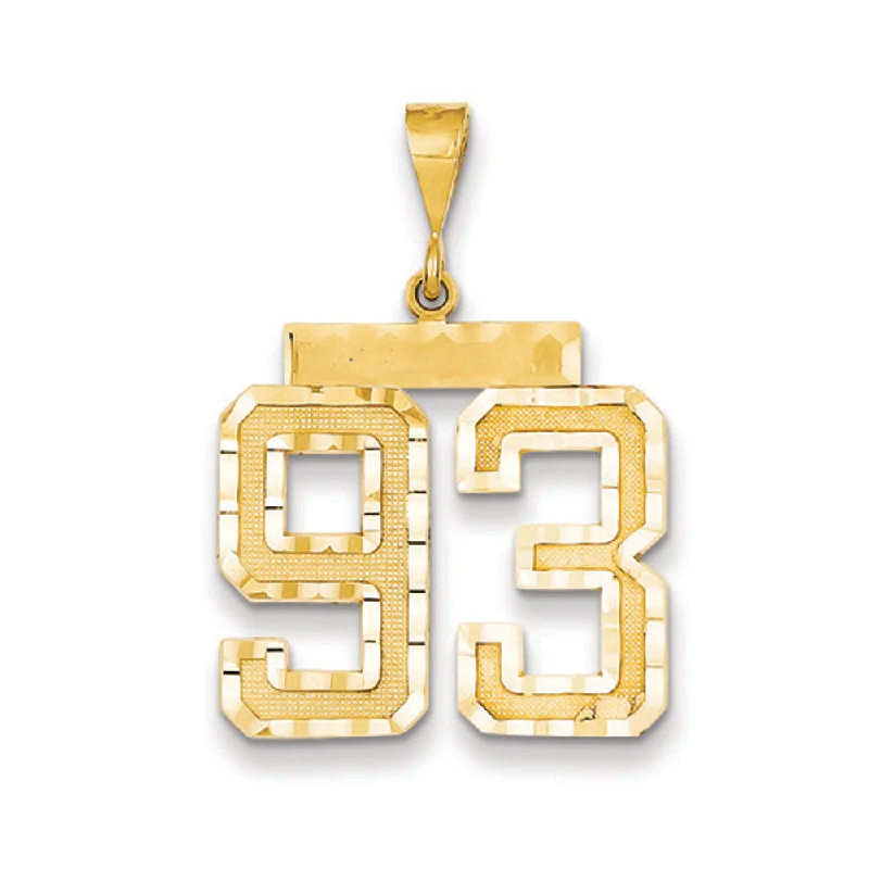 Exclusive Jewelry Sale – Limited-Time Discounts 14k Yellow Gold, Varsity Collection, Large D/C Pendant Number 93 Exclusive Jewelry Sale – Limited-Time Discounts 14k Yellow Gold, Varsity Collection, Large D/C Pendant Number 93