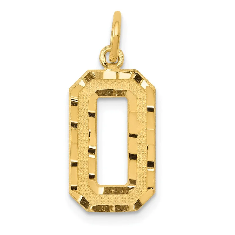 Buy More, Save More On Stunning Jewelry Designs 14K Yellow Gold, Varsity Collection, Medium D/C Pendant Number 0 Buy More, Save More On Stunning Jewelry Designs 14K Yellow Gold, Varsity Collection, Medium D/C Pendant Number 0