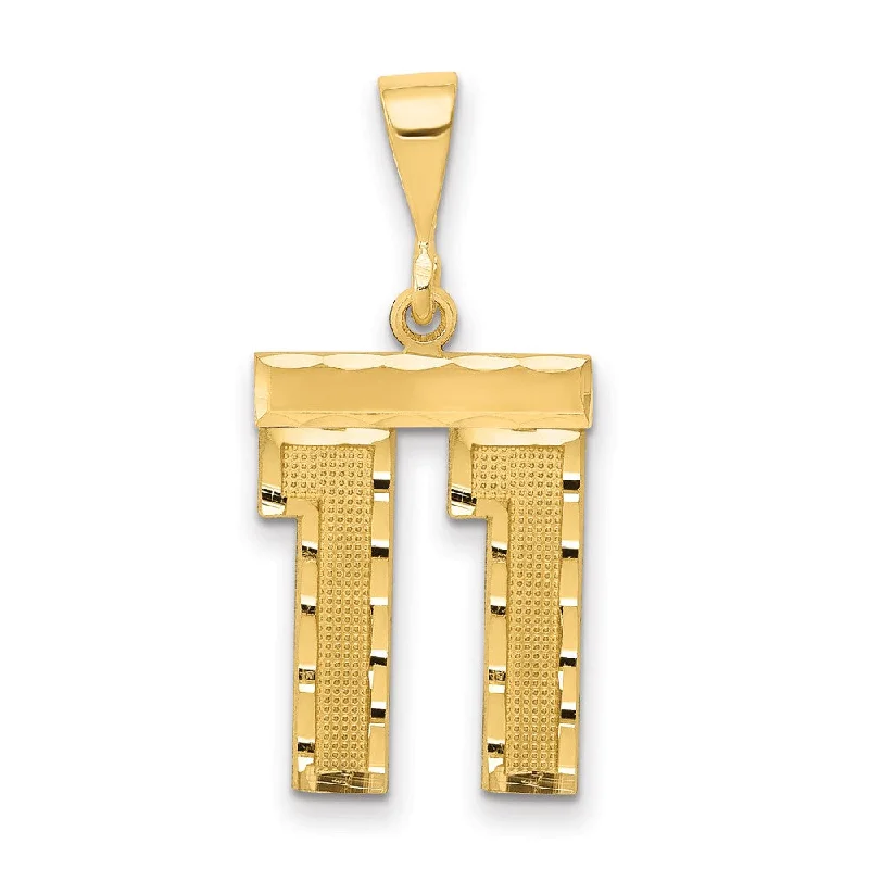 Exclusive Jewelry Offers – Shine For Less 14K Yellow Gold, Varsity Collection, Medium D/C Pendant Number 11