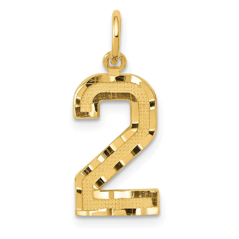 Dazzle With Discounts – Shop Jewelry On Sale 14K Yellow Gold, Varsity Collection, Medium D/C Pendant Number 2 Dazzle With Discounts – Shop Jewelry On Sale 14K Yellow Gold, Varsity Collection, Medium D/C Pendant Number 2