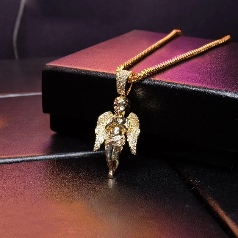 Unmissable Discounts On Timeless Jewelry Pieces 18k Gold-Plated 21mm AAA CZ Angel Pendant # Punk Rapper Chain Unmissable Discounts On Timeless Jewelry Pieces 18k Gold-Plated 21mm AAA CZ Angel Pendant # Punk Rapper Chain