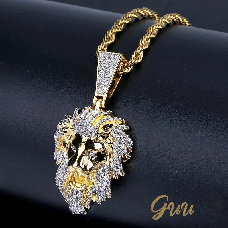 Huge Savings On Timeless Jewelry Collections 23mm Gold-Plated Micro-inlay Zircon # Lion Head # Rapper Chain Huge Savings On Timeless Jewelry Collections 23mm Gold-Plated Micro-inlay Zircon # Lion Head # Rapper Chain