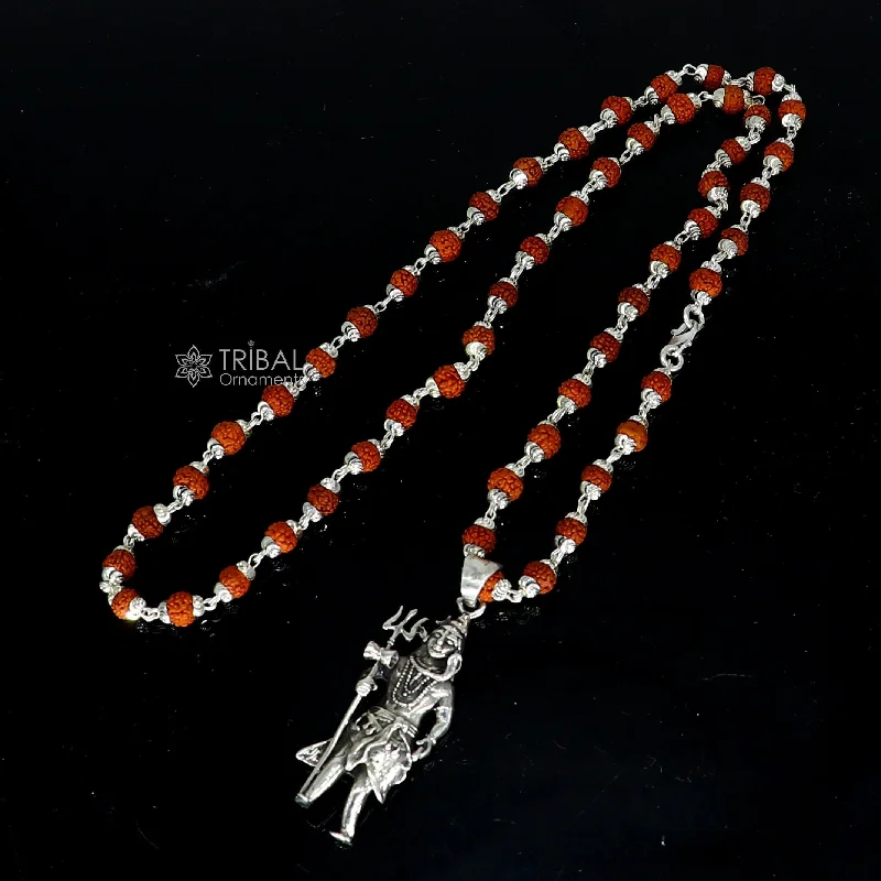 Once-A-Year Jewelry Deals – Shop Before They’Re Gone 925 sterling silver handmade Divine Lord shiva with trident pendant & Rudraksha chain, holy pendant protect from negative energy nsp756 Once-A-Year Jewelry Deals – Shop Before They’Re Gone 925 sterling silver handmade Divine Lord shiva with trident pendant & Rudraksha chain, holy pendant protect from negative energy nsp756