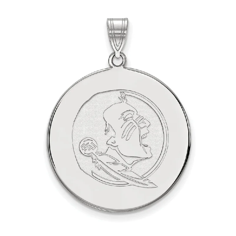 Romantic Heart-Shaped Jewelry For Special Gifts Sterling Silver Florida State XL Disc Pendant Romantic Heart-Shaped Jewelry For Special Gifts Sterling Silver Florida State XL Disc Pendant