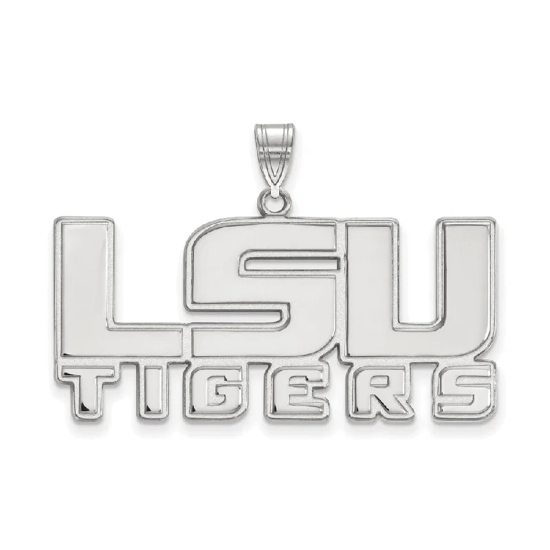 Your Dream Jewelry At Dream Prices – Shop Now Sterling Silver Louisiana State Large 'LSU TIGERS' Pendant Your Dream Jewelry At Dream Prices – Shop Now Sterling Silver Louisiana State Large 'LSU TIGERS' Pendant