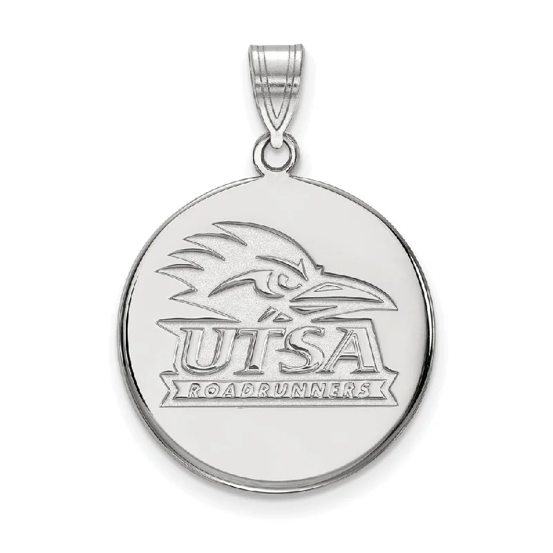 Dainty Floral Jewelry For Feminine Elegance Sterling Silver U. of Texas at San Antonio Large Disc Pendant Dainty Floral Jewelry For Feminine Elegance Sterling Silver U. of Texas at San Antonio Large Disc Pendant