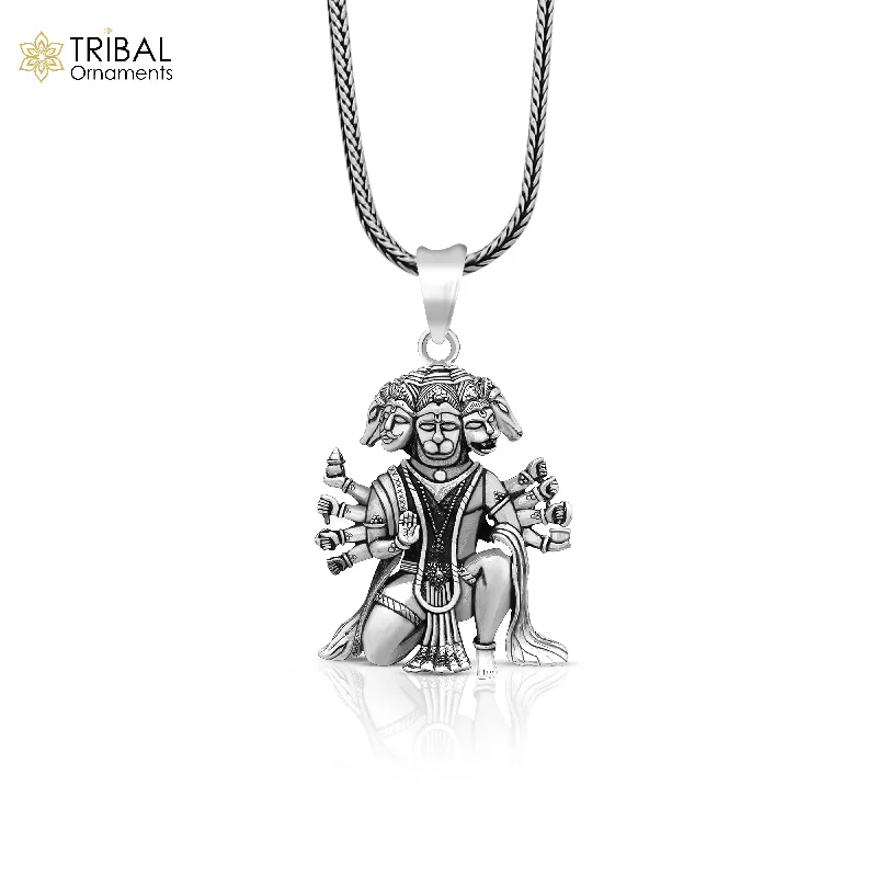 Limited-Stock Jewelry Sale – Once It's Gone, It's Gone Pure 925 sterling silver handmade Hindu god Lord Panchmukhi Hanuman pendant, amazing designer fabulous pendant unisex gifting jewelry ssp486 Limited-Stock Jewelry Sale – Once It's Gone, It's Gone Pure 925 sterling silver handmade Hindu god Lord Panchmukhi Hanuman pendant, amazing designer fabulous pendant unisex gifting jewelry ssp486