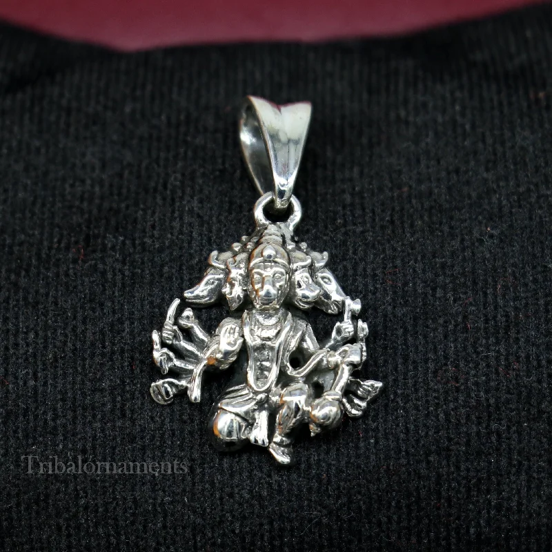 Classic And Modern Jewelry Styles On Sale Pure 925 sterling silver handmade Hindu god Lord Panchmukhi Hanuman pendant, amazing designer fabulous pendant unisex gifting jewelry ssp936 Classic And Modern Jewelry Styles On Sale Pure 925 sterling silver handmade Hindu god Lord Panchmukhi Hanuman pendant, amazing designer fabulous pendant unisex gifting jewelry ssp936