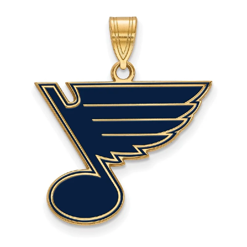 Customized Silver Jewelry For Unique Style SS 14k Yellow Gold Plated NHL St. Louis Blues LG Enamel Pendant Customized Silver Jewelry For Unique Style SS 14k Yellow Gold Plated NHL St. Louis Blues LG Enamel Pendant