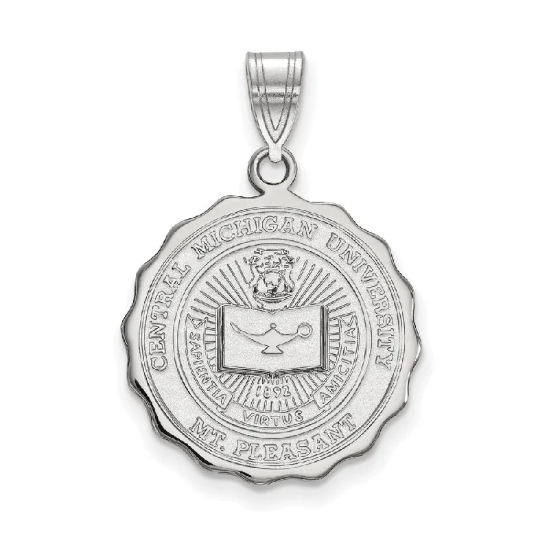 Shop Stylish Jewelry Now And Save Big Sterling Silver Central Michigan U Large Crest Pendant Shop Stylish Jewelry Now And Save Big Sterling Silver Central Michigan U Large Crest Pendant