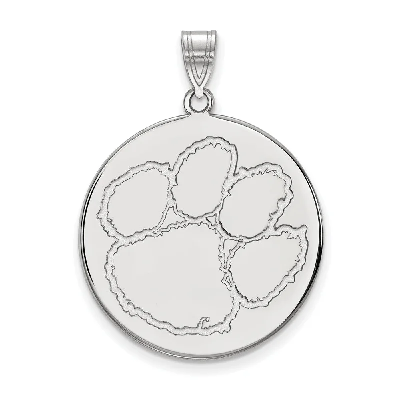Affordable Glamour – Premium Jewelry At Special Prices Sterling Silver Clemson U XL Disc Pendant Affordable Glamour – Premium Jewelry At Special Prices Sterling Silver Clemson U XL Disc Pendant