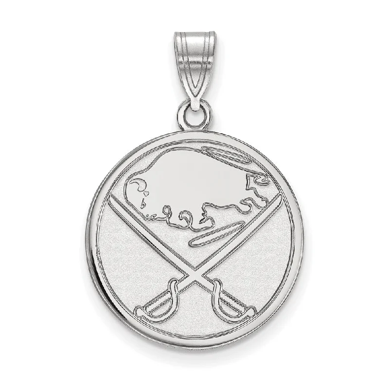 Everyday Jewelry Essentials Now On Sale Sterling Silver NHL Buffalo Sabres Large Disc Pendant Everyday Jewelry Essentials Now On Sale Sterling Silver NHL Buffalo Sabres Large Disc Pendant