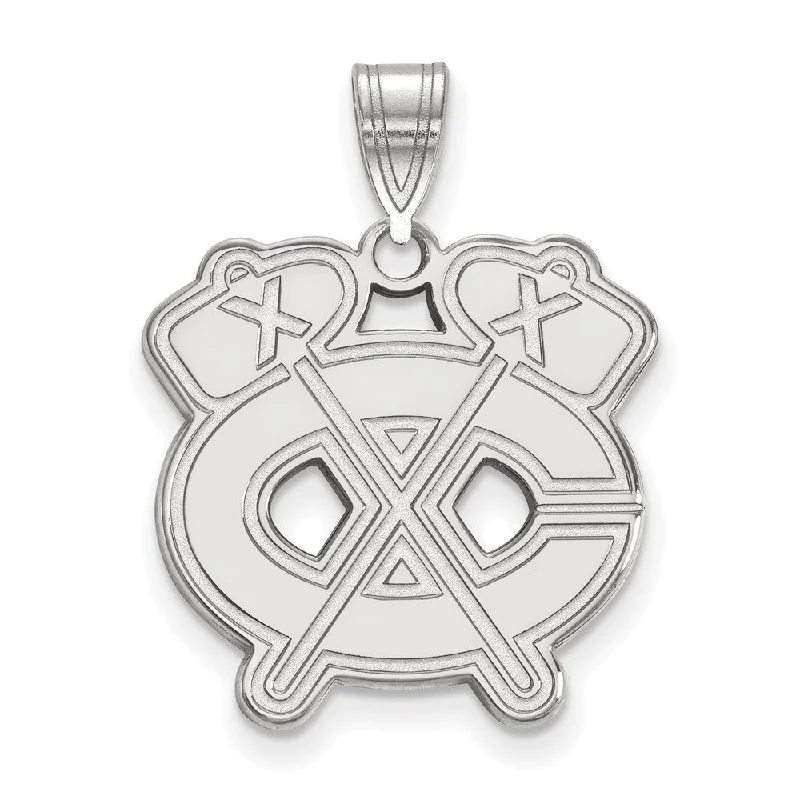 Trending Jewelry Now At Unbeatable Prices Sterling Silver NHL Chicago Blackhawks Large Pendant Trending Jewelry Now At Unbeatable Prices Sterling Silver NHL Chicago Blackhawks Large Pendant