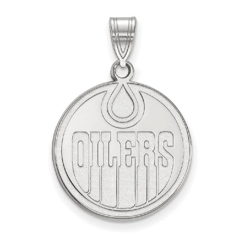 Elevate Your Jewelry Collection With Limited-Time Savings Sterling Silver NHL Edmonton Oilers Large Disc Pendant Elevate Your Jewelry Collection With Limited-Time Savings Sterling Silver NHL Edmonton Oilers Large Disc Pendant