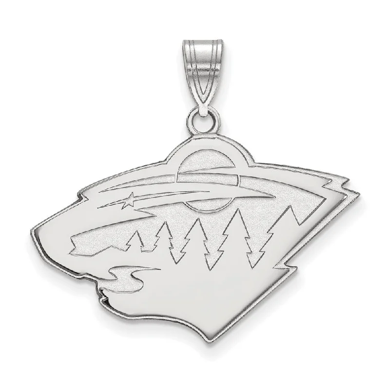 Timeless Elegance Now At Special Discounts Sterling Silver NHL Minnesota Wild Large Pendant Timeless Elegance Now At Special Discounts Sterling Silver NHL Minnesota Wild Large Pendant