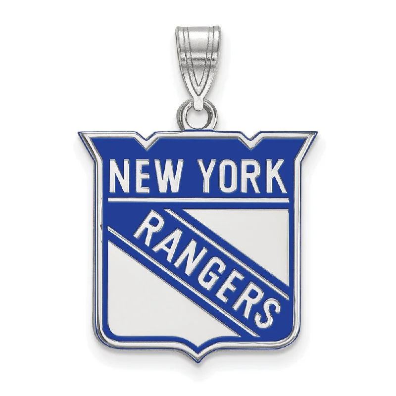 Adjustable Charm Bracelets For A Perfect Fit Sterling Silver NHL New York Rangers LG Enamel Pendant Adjustable Charm Bracelets For A Perfect Fit Sterling Silver NHL New York Rangers LG Enamel Pendant