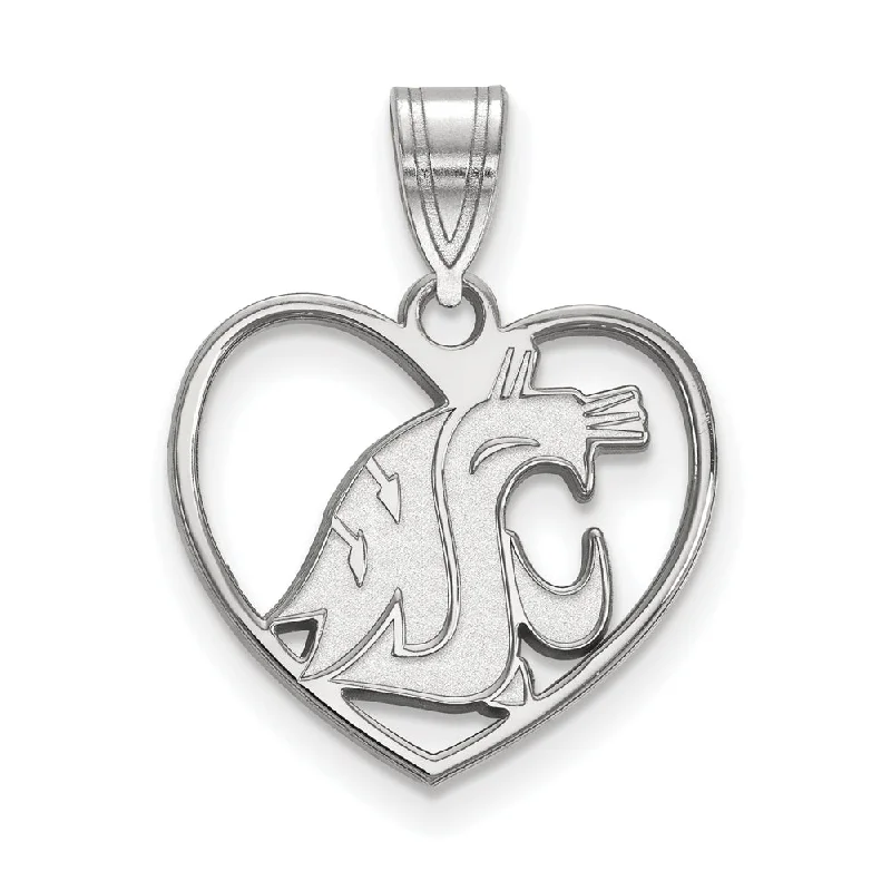 Premium Jewelry Now Available At Special Discounts Sterling Silver Washington State Mascot Heart Pendant Premium Jewelry Now Available At Special Discounts Sterling Silver Washington State Mascot Heart Pendant
