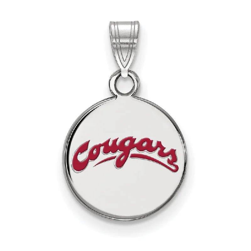 Handmade Pearl Jewelry For Timeless Elegance Sterling Silver Washington State Small Enamel Script Disc Pendant Handmade Pearl Jewelry For Timeless Elegance Sterling Silver Washington State Small Enamel Script Disc Pendant