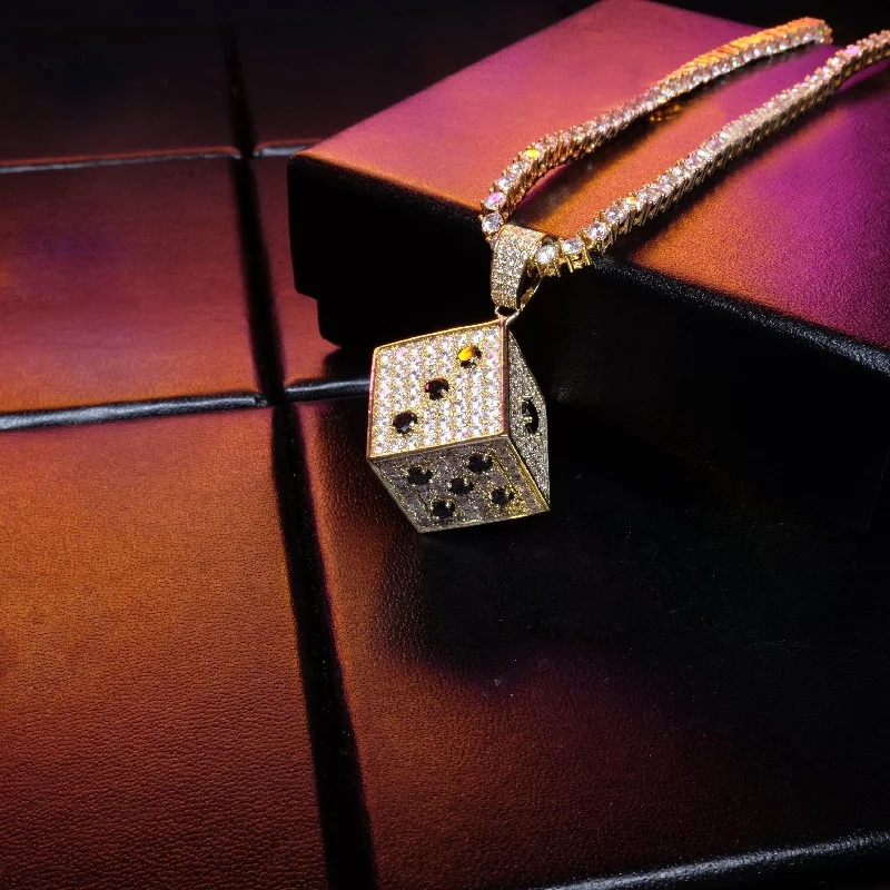 Jewelry Clearance Sale – Final Reductions Two-tone CZ Black And White Dice Pendant Jewelry Jewelry Clearance Sale – Final Reductions Two-tone CZ Black And White Dice Pendant Jewelry