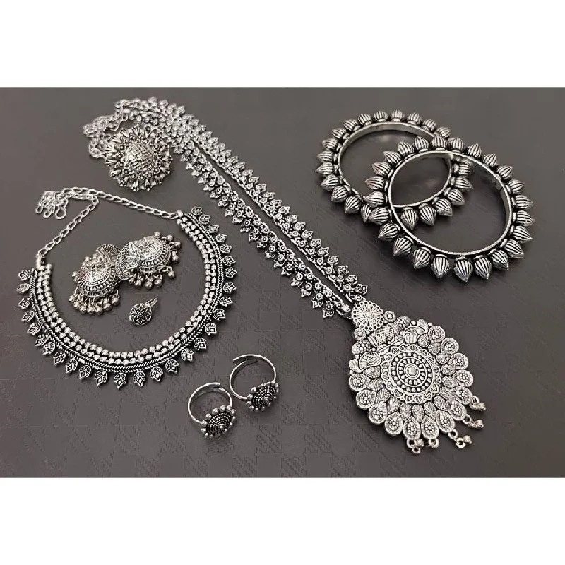 Breathtaking Jewelry, Breathtaking Prices Akruti Collection Oxidised Plated Combo Set Breathtaking Jewelry, Breathtaking Prices Akruti Collection Oxidised Plated Combo Set