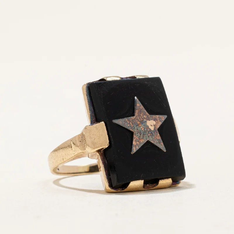 Celebrate Every Occasion With Sparkling Savings Black Onyx Star Ring | 6.50ct | SZ 4.75 | Celebrate Every Occasion With Sparkling Savings Black Onyx Star Ring | 6.50ct | SZ 4.75 |