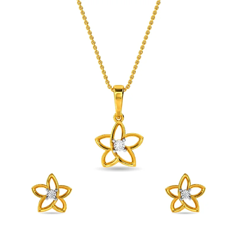 Big Discounts On Elegant Jewelry Collections Classic Flower Pendant Set
