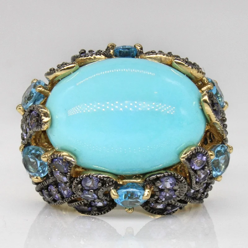 Luxury Meets Affordability – Jewelry Sale Live Now 'Le Vian' Persian Turquoise Cocktail Ring | 15.23ctw | SZ 5 | Luxury Meets Affordability – Jewelry Sale Live Now 'Le Vian' Persian Turquoise Cocktail Ring | 15.23ctw | SZ 5 |