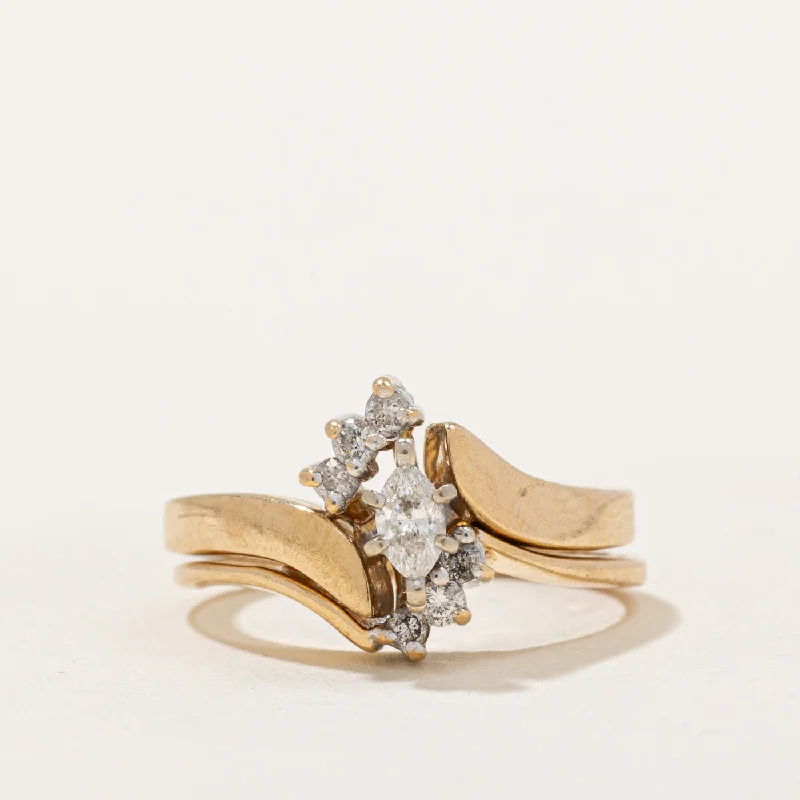 Limited-Time Offer On Elegant Jewelry Pieces Marquise Diamond Engagement & Wedding Ring Set | 0.29ctw | SZ 5.5 | Limited-Time Offer On Elegant Jewelry Pieces Marquise Diamond Engagement & Wedding Ring Set | 0.29ctw | SZ 5.5 |