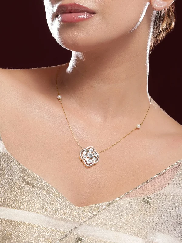 Exclusive Jewelry Bundles At Discounted Prices Rubans 22K Gold-Plated Kundan & Cubic Zirconia Pendant Necklace with Pearl Detailing Exclusive Jewelry Bundles At Discounted Prices Rubans 22K Gold-Plated Kundan & Cubic Zirconia Pendant Necklace with Pearl Detailing