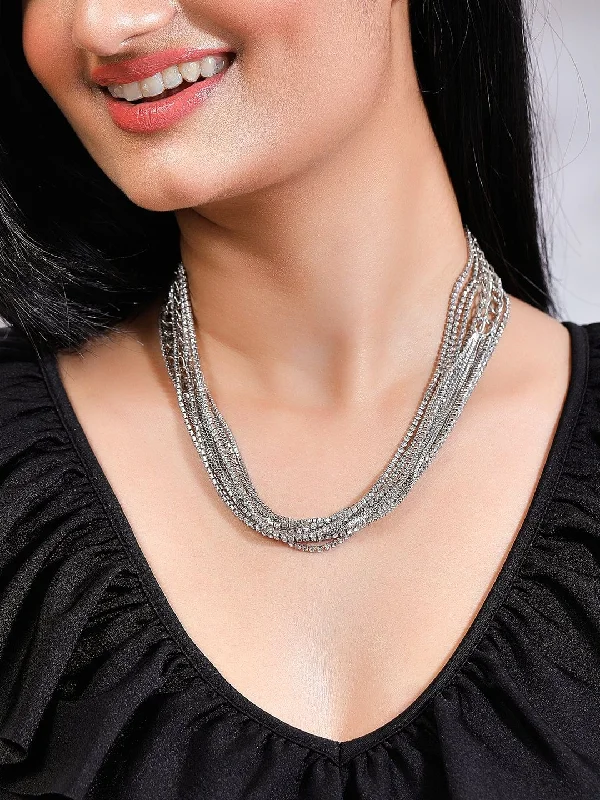 Bestselling Jewelry At Special Promotional Rates Rubans Voguish Zircon Studded Handcrafted Multi Layered Necklace Bestselling Jewelry At Special Promotional Rates Rubans Voguish Zircon Studded Handcrafted Multi Layered Necklace